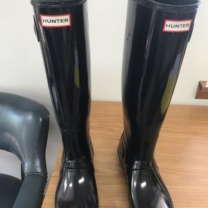 Hunter original tall gloss rain boots